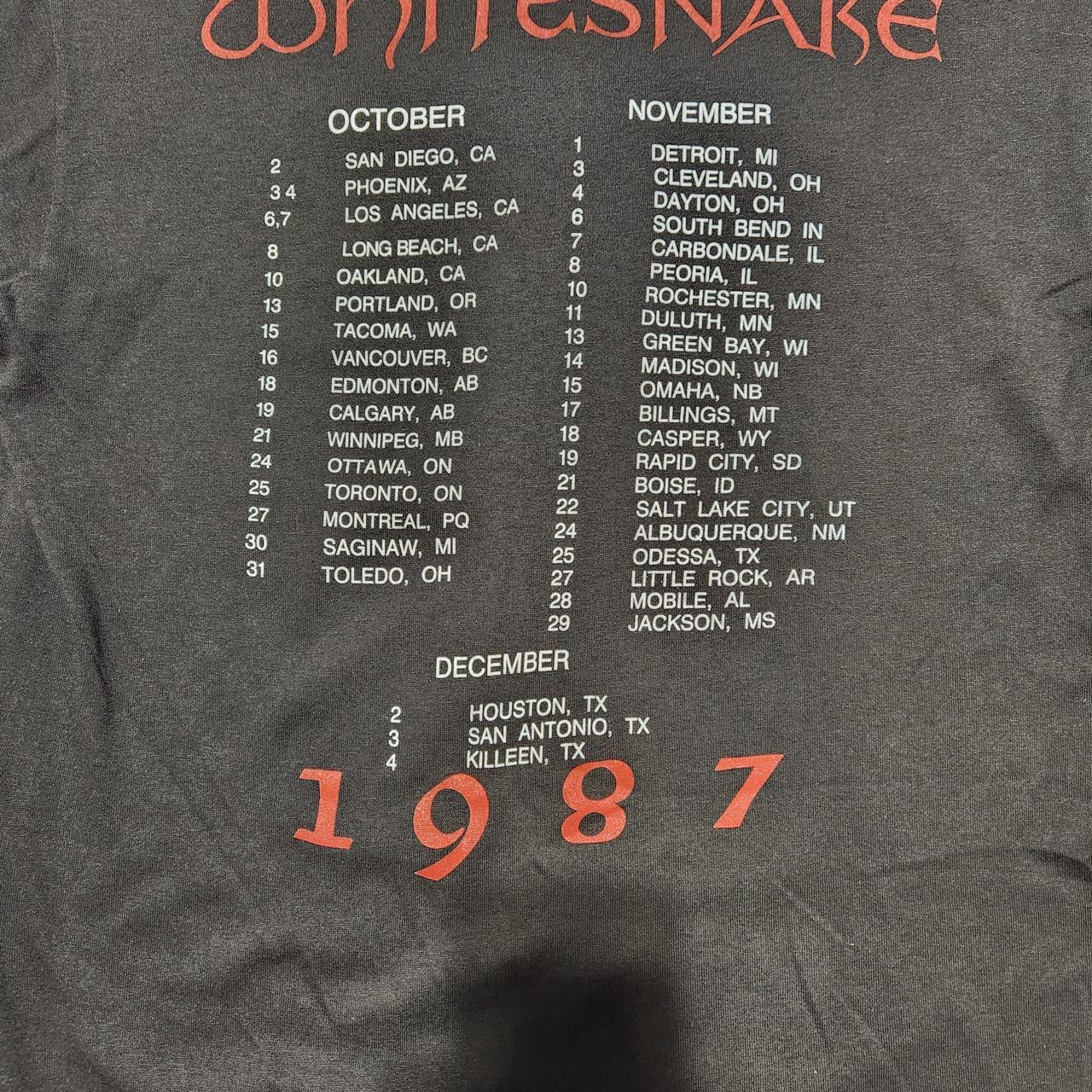 1987 Whitesnake David Coverdale Tour Band Tee