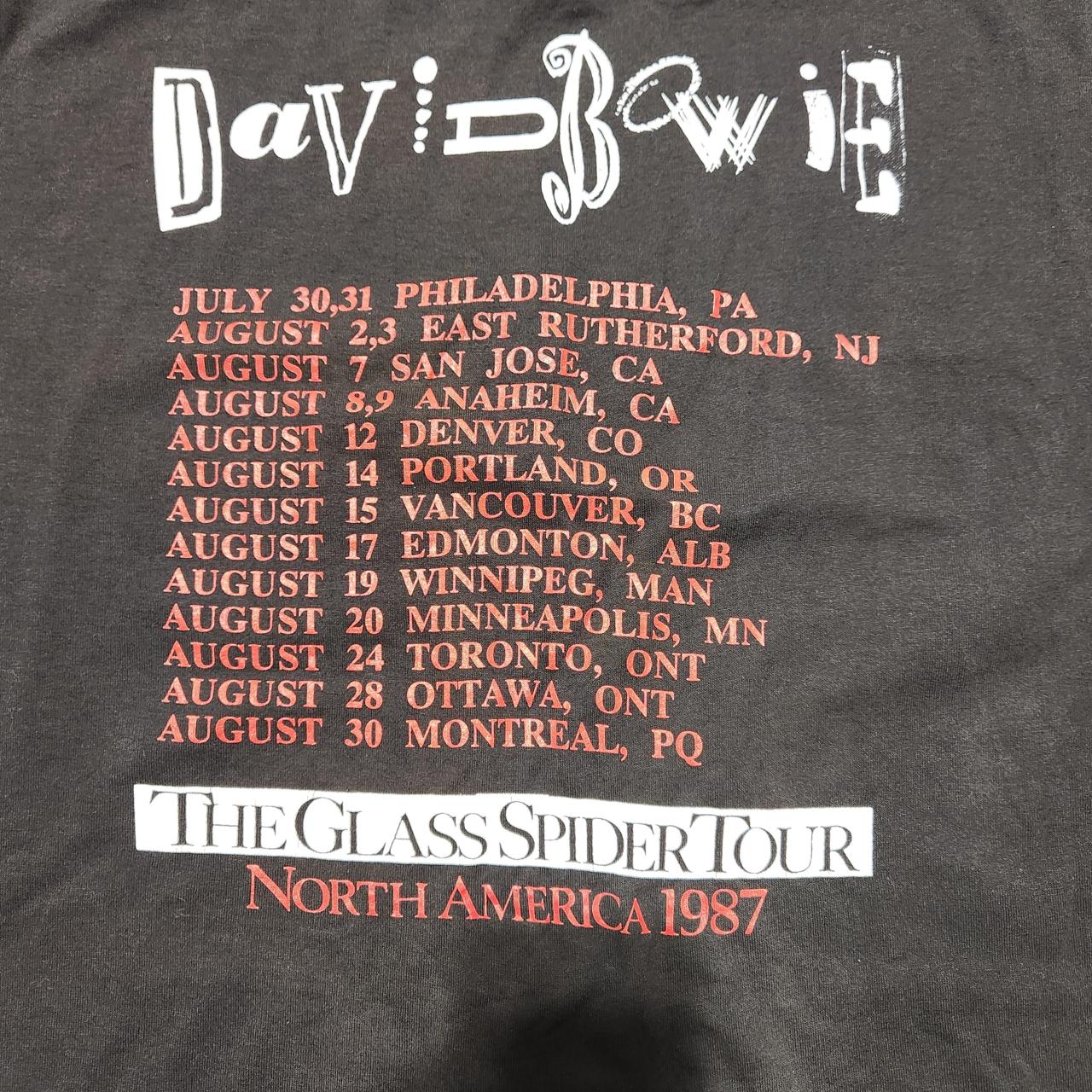 1987 David Bowie The Glass Spider Tour Band Tee